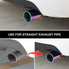 Exhaust Muffler 80mm Stainless Steel Colorful Angle-cut Tip C20