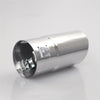 Back view of Exhaust Tip 58mm Stainless Steel silver Angle-cut Rolled Tip A5