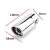 Dimension of Exhaust Muffler 58mm Stainless Steel silver Round cut intercooled Tip A54