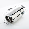 Dimension of Exhaust Muffler 58mm Stainless Steel silver Round cut intercooled Tip A55X