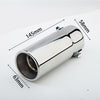 Dimension of Exhaust Muffler 58mm Stainless Steel silver Straight cut Rolled Tip A5P