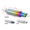 Dimension of Exhaust Muffler 63mm Stainless Steel Bolt-on Colorful Angle-cut tip HB23