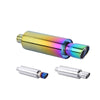 Dimension of Exhaust Muffler 63mm Stainless Steel Bolt-on Colorful Angle-cut tip HB8