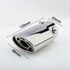 Dimension of Exhaust Muffler 63mm Stainless Steel silver Round cut intercooled Tip A1442