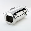 Dimension of Exhaust Muffler 70mm Stainless Steel Bolt-on silver Straight cut Tip A38