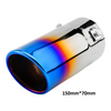 Dimension of Exhaust Muffler 70mm Stainless Steel colorful Rolled Tip B6