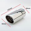 Dimension of Exhaust Tip 58mm Stainless Steel silver Angle-cut Rolled Tip A5