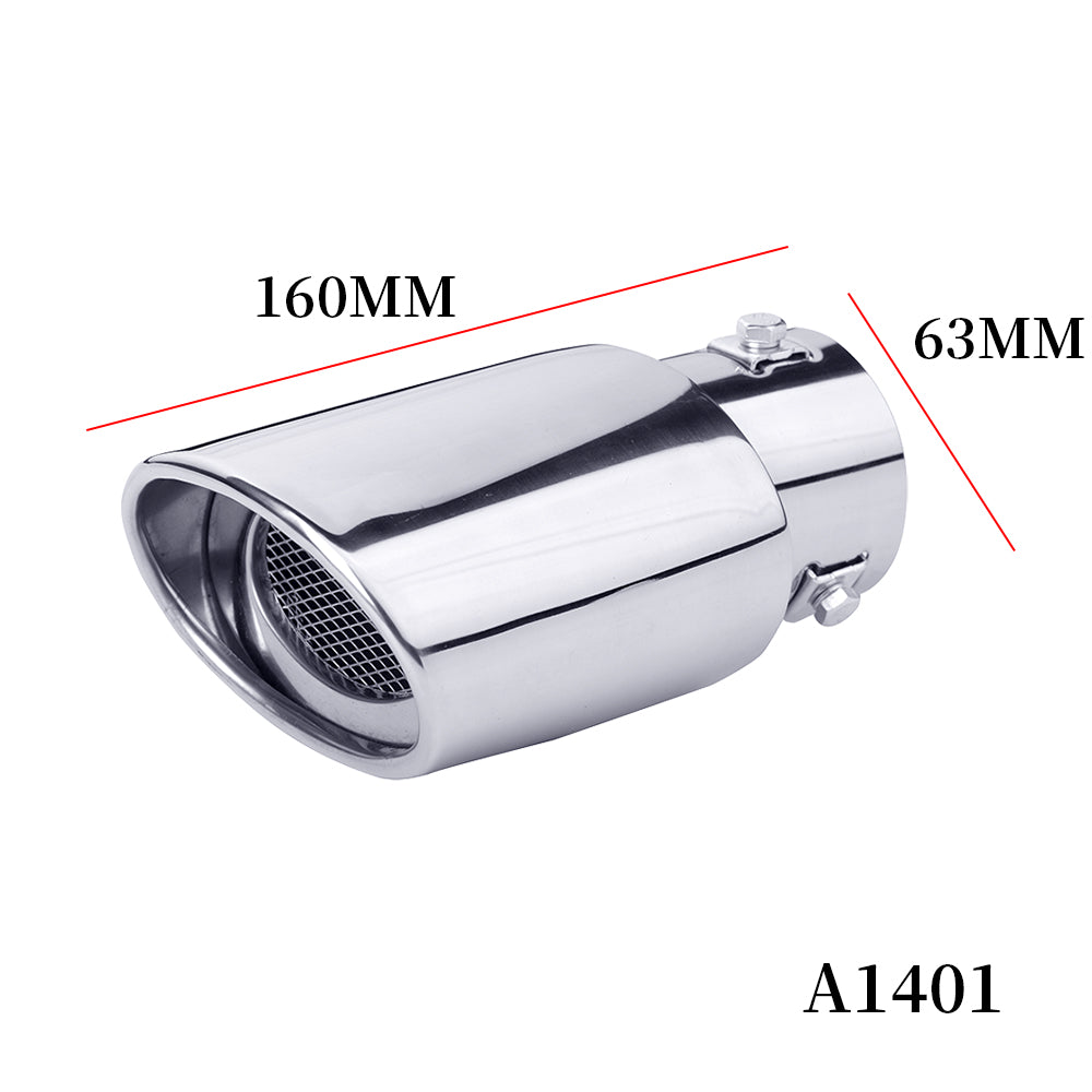 Exhaust Tip 63mm Stainless Steel silver Angle-cut Tip A1401 – Auto Pipe ...