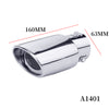 Dimension of Exhaust Tip 63mm Stainless Steel silver Angle-cut Tip A1401