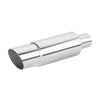 Exhaust Muffler 55mm Stainless Steel Bolt-on Colorful Angle-cut Tip HB224 in silver