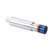 Exhaust Muffler 63mm Stainless Steel Bolt-on Colorful Straight cut tip HB20 in burnt blue