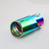 Exhaust Tips 63mm Stainless Steel colorful Angle-cut Rolled C153