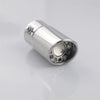 Front view of Exhaust Muffler 58mm Stainless Steel silver Round cut intercooled Tip A55X