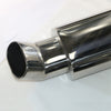 Front view of Exhaust Muffler 63mm Stainless Steel Silver Turndown Tip HH208