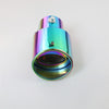 Front view of Exhaust Tips 63mm Stainless Steel colorful Angle-cut Rolled C153