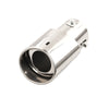 Horizontal view of Exhaust Muffler 63mm Stainless Steel Silver Turndown Tips A146