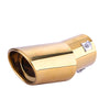 Horizontal view of Exhaust Muffler 63mm Stainless Steel gold Turndown Tip G14