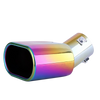 Horizontal view of Exhaust Muffler 76mm Stainless Steel Colorful Turndown Tip C205