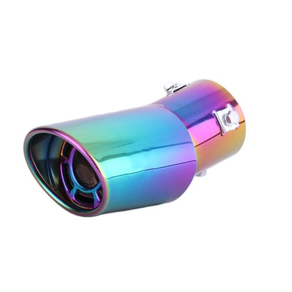 Horizontal view of Exhaust Mufflers 63mm Stainless Steel colorful Turndown Tip C14H