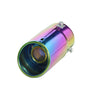 Horizontal view of Exhaust Mufflers 70mm Stainless Steel colorful Angle-cut Tip C60