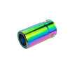 Horizontal view of Exhaust Mufflers 70mm Stainless Steel colorful Straight cut Tip C17