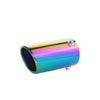 Horizontal view of Exhaust Mufflers 76mm Stainless Steel colorful Angle-cut Tip C666