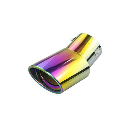 Horizontal view of Exhaust Mufflers 76mm Stainless Steel colorful Turndown Tip C1405