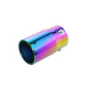 Horizontal view of Exhaust Mufflers 80mm Stainless Steel colorful Straight cut Tip C123