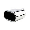 Horizontal view of Exhaust Tip 63mm Bolt-on Stainless Steel silver Straight cut Tip A204