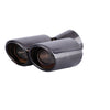 Horizontal view of Exhaust Tip 63mm Stainless Steel black Angle-cut Tip L207