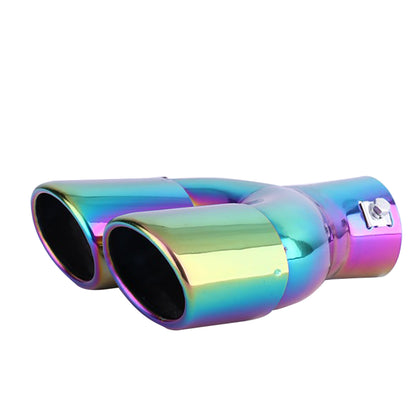 Horizontal view of Exhaust Tip 63mm Stainless Steel colorful Angle-cut Tip C1991