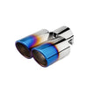 Horizontal view of Exhaust Tip 63mm Stainless Steel silver Turndown Tip B1992