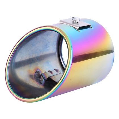 Horizontal view of Exhaust Tip 85mm Stainless Steel silver Angle-cut Tip C PRADO