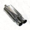 Upper view of Exhaust Muffler 63mm Stainless Steel Silver Turndown Tip HH1992