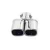 Upper view of Exhaust Tip 63mm Stainless Steel silver Turndown Tip S206