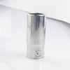 Vertical view of Exhaust Tip 58mm Stainless Steel silver Straight cut Tip A50