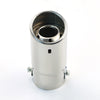 Vertical view of Exhaust Tip 58mm Stainless Steel silver Angle-cut Tip A4